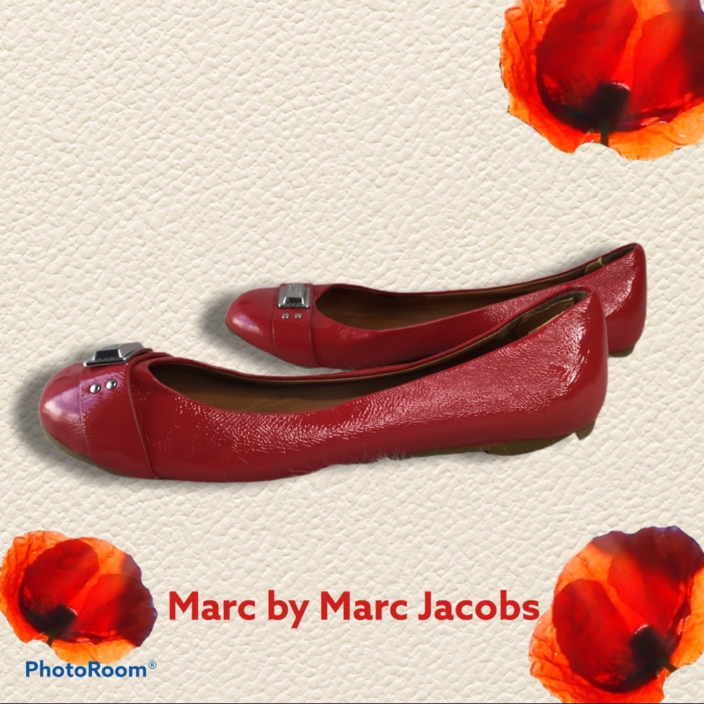 Marc by Marc Jacobs Red Logo Ballet Flats - Picture 4 of 8